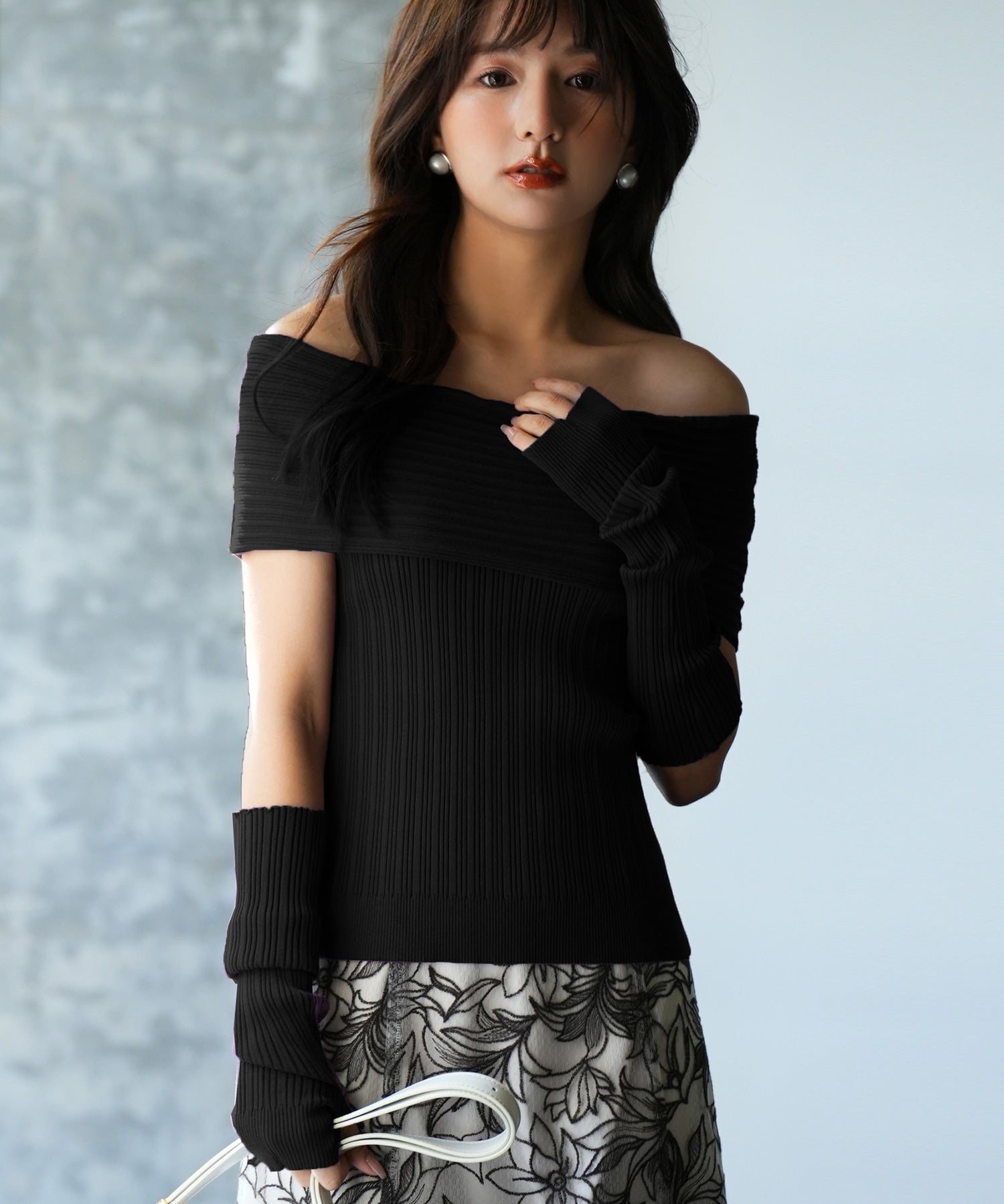 2wayオフショルダーニットプルオーバsdpxyf6016-102-8