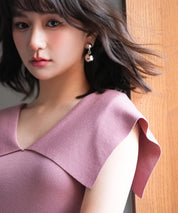 ビックカラーサマーニットsdpxyf6030 エンジ