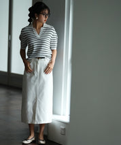 衿付きボリュームスリーブサマーニットsdpxyf6036 グリーン系その他