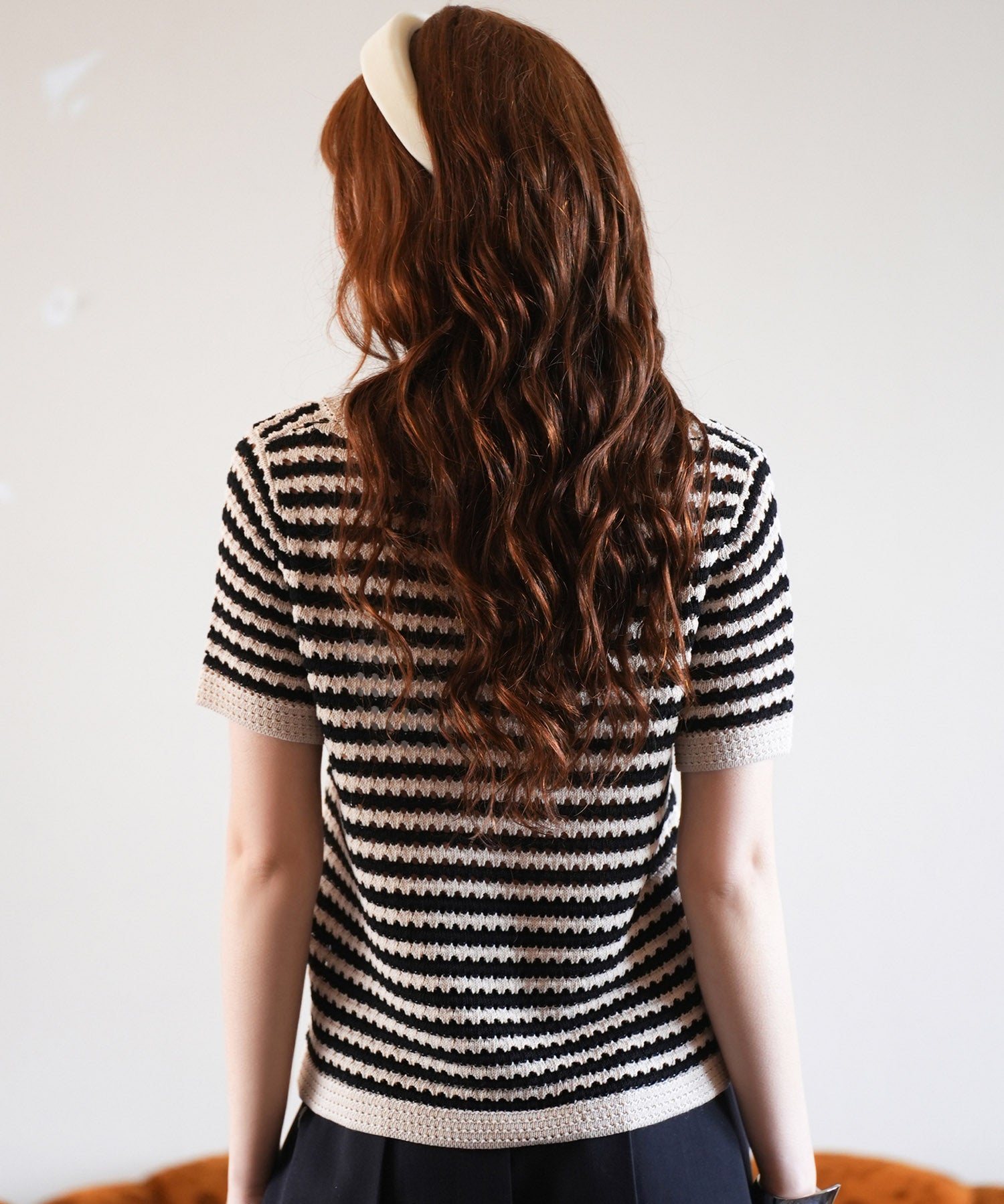 クープネックボーダーサマーニットsdpxyf6050 ブラック