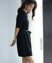 アームウォーマー付き2wayニットミニワンピースsdpxyf6060 ブラック