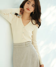 オープンショルダーVネックニットプルオーバsdpxyf6081 アイボリー