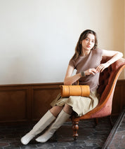 クルーネックフリンジ裾サマーニットsdpxyf6093 ブラウン