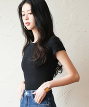 クルーネックフリンジ裾サマーニットsdpxyf6093 ブラック