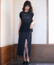 透かし編みフリンジデザインサマーニットsdpxyf6108 ブラック