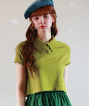 ラグランスリーブポロネックサマーニットsdpxyf6115-102-35