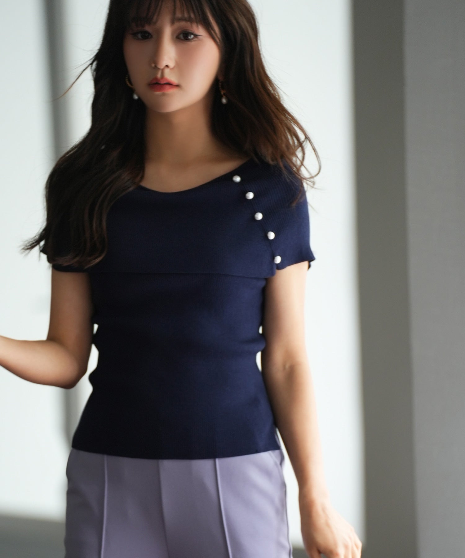 ケープ風2way半袖サマーニットsdpxyf6116-103-16