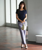 ケープ風2way半袖サマーニットsdpxyf6116 ネイビー