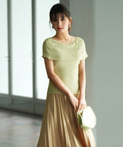 ケープ風2way半袖サマーニットsdpxyf6116 ライム