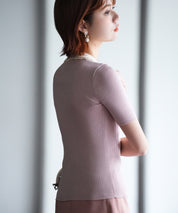 ピーターパンカラー半袖サマーニットsdpxyf6126 ピンク