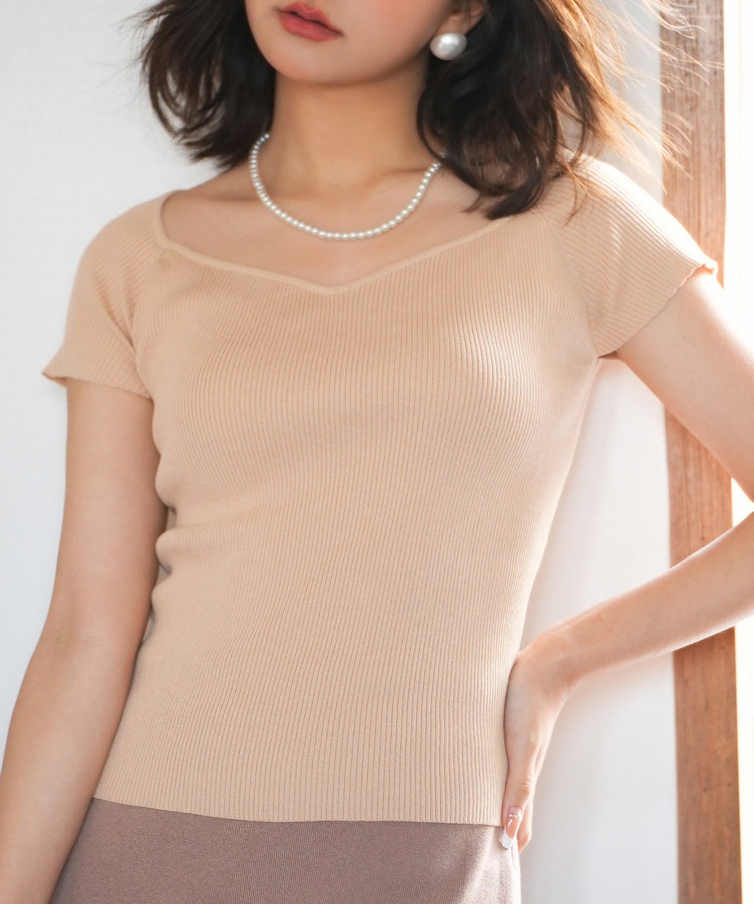 ダイヤモンドネックサマーニットsdpxyf6128-103-14