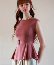 【2way】ペプラム裾サマーニットsdpxyf6129-103-13