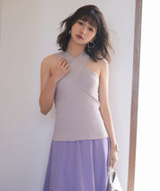 リブ編み3way サマーニットトップスsdpxyf6158 ピンクベージュ