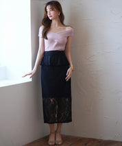 リブ編み3way サマーニットトップスsdpxyf6158 ピンク