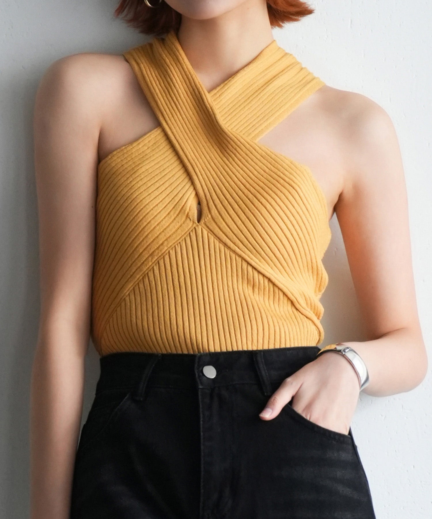 リブ編み3way サマーニットトップスsdpxyf6158-103-80