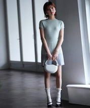 フレンチスリーブリブ編みサマーニットsdpxyf6159 ミント