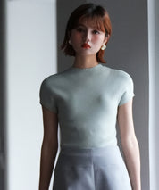 フレンチスリーブリブ編みサマーニットsdpxyf6159 ミント