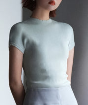 フレンチスリーブリブ編みサマーニットsdpxyf6159 ミント