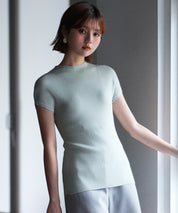 フレンチスリーブリブ編みサマーニットsdpxyf6159 ミント