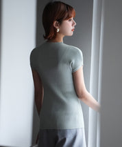 フレンチスリーブリブ編みサマーニットsdpxyf6159 ミント