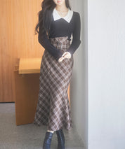 トレンドの襟付きリブニットsdpxyf6316 ブラック