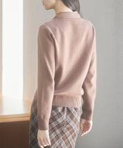 リボンハイゲージ編みニットプルオーバーsdpxyf6581 ブラウン