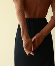 アームウォーマー付き3wayリブニットプルオーバーsdpxyf7023 ブラウン