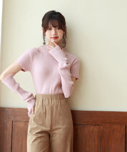 アームウォーマー付き3wayリブニットプルオーバーsdpxyf7023 ピンク