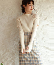 アームウォーマー付き3wayリブニットプルオーバーsdpxyf7023 アイボリー