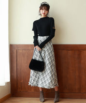 アームウォーマー付き3wayリブニットプルオーバーsdpxyf7023 ブラック