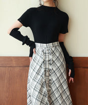 アームウォーマー付き3wayリブニットプルオーバーsdpxyf7023 ブラック