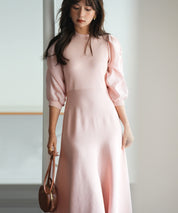 Aラインドッキングニットワンピースsdpxyf9017 ピンク