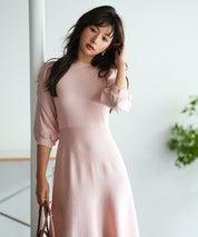 Aラインドッキングニットワンピースsdpxyf9017 ピンク