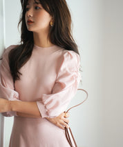 Aラインドッキングニットワンピースsdpxyf9017 ピンク