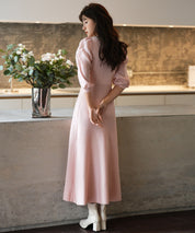 Aラインドッキングニットワンピースsdpxyf9017 ピンク