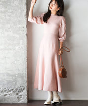 Aラインドッキングニットワンピースsdpxyf9017 ピンク