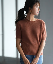 天竺編みサマーニットプルオーバsdpxyf9120 コーラル