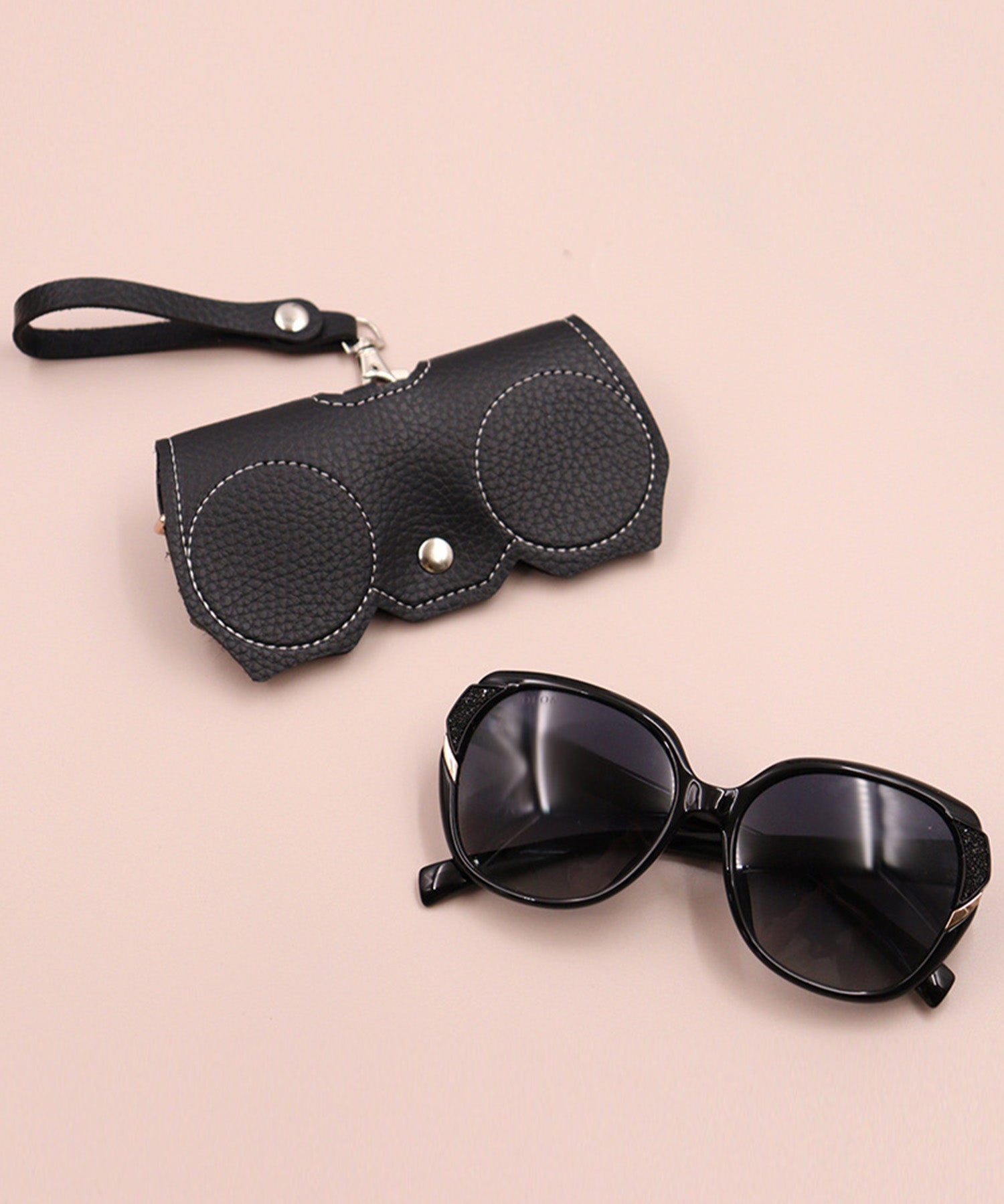 ストラップ付きメガネケースsdpyjpt02 ブラック