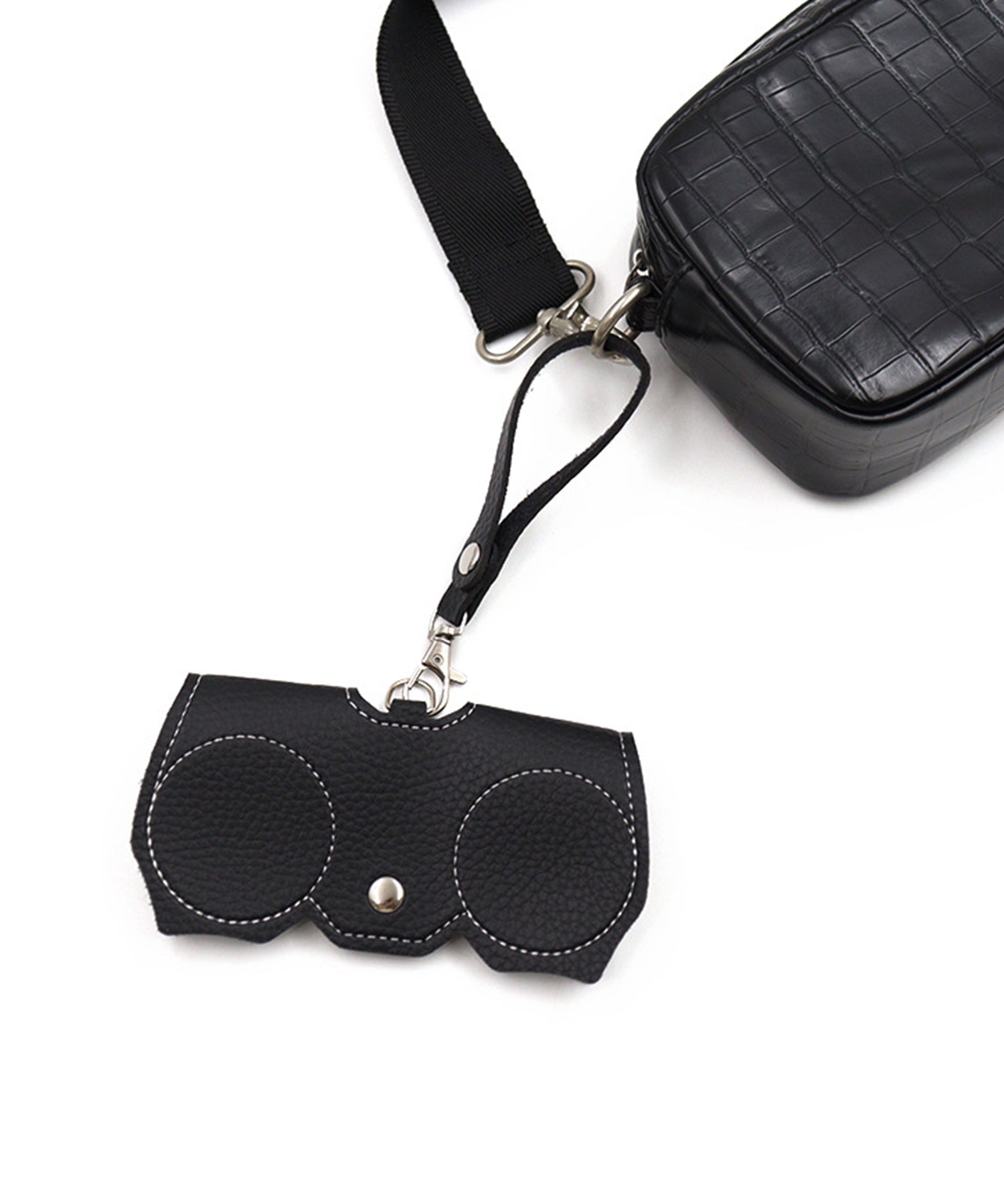 ストラップ付きメガネケースsdpyjpt02 ブラック