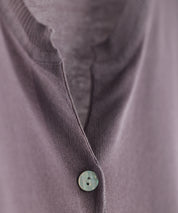 【接触冷感】スキッパーネックサマーニットカーディガンxyf2099 パープル