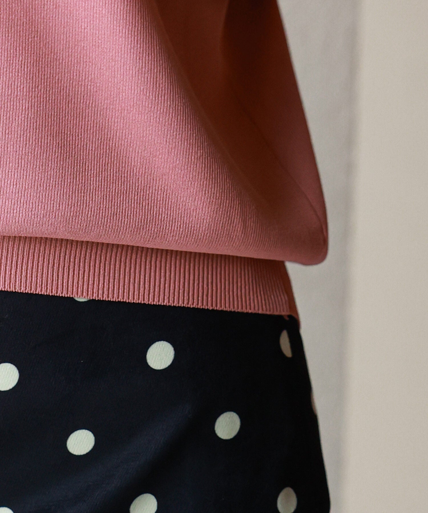 Vネック半袖サマーニットプルオーバーxyf6296 ローズ