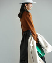 授乳もオフィスも両立カシュクールネックニットトップスxyf9368 ブラウン