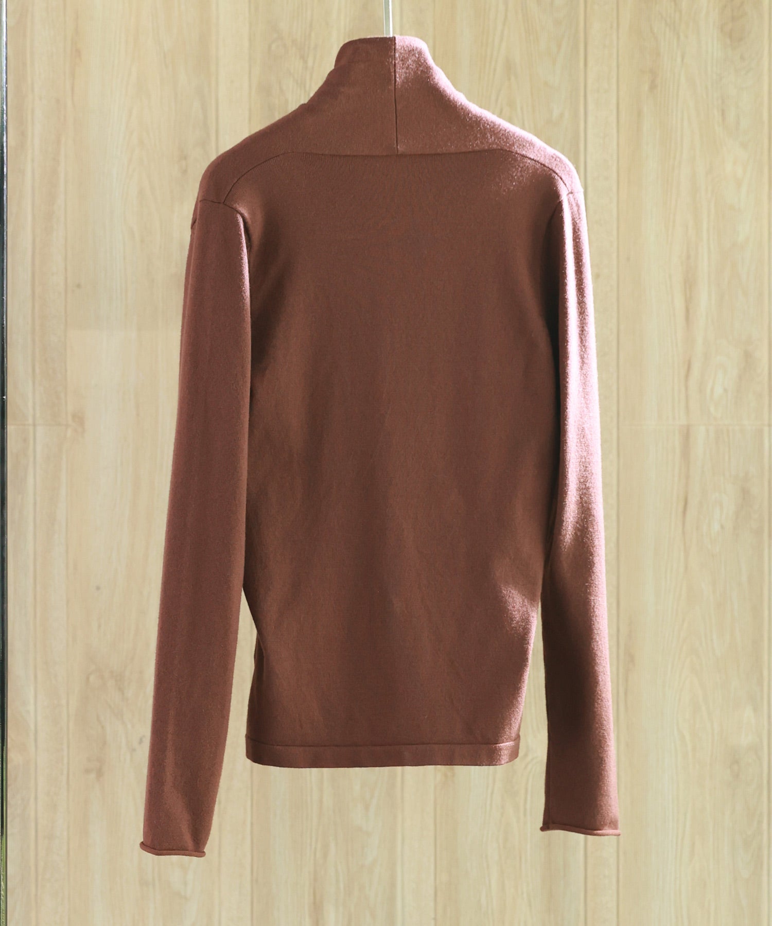 授乳もオフィスも両立カシュクールネックニットトップスxyf9368 ダークブラウン