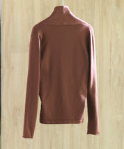 授乳もオフィスも両立カシュクールネックニットトップスxyf9368 ダークブラウン