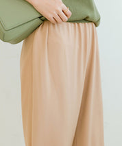 とろみセミワイドパンツxyz2033 ベージュ