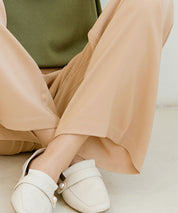 とろみセミワイドパンツxyz2033 ベージュ