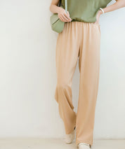 とろみセミワイドパンツxyz2033 ベージュ
