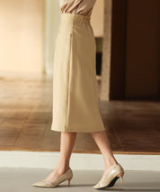 センタースリット入りタイトスカートxyz2167 イエロー