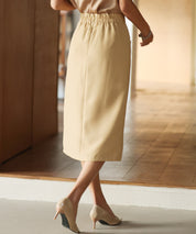 センタースリット入りタイトスカートxyz2167 イエロー