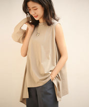 ノースリーブクルーネックカットソーxyz2194 ベージュ